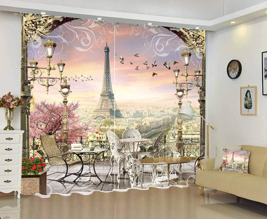 Premium Blackout Digital Curtains - Royal Evening in Paris(Set of 2) 2020 Edition
