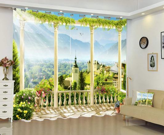 Premium Blackout Digital Curtains - Vacation in Switzerland(Set of 2) 2020 Edition
