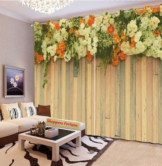 Premium Blackout Digital Curtains - Vintage Woods & Flora(Set of 2) 2021 Edition