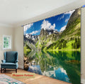 Premium Blackout Digital Curtains - Mountain & Lake Paradise(Set of 2)