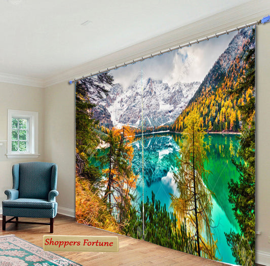 Premium Blackout Digital Curtains - Vacation Paradise(Set of 2)