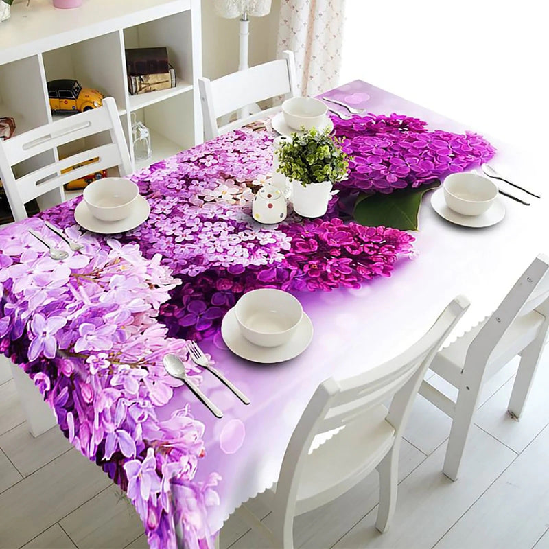 Digital Water Resistant Table Cover - Beauty of Lavender