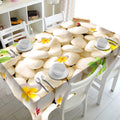 Digital Water Resistant Table Cover - Pebbles & Flora