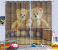 Kids Digital Blackout Curtains -  It's Music Time with Teddy (Set of 2)