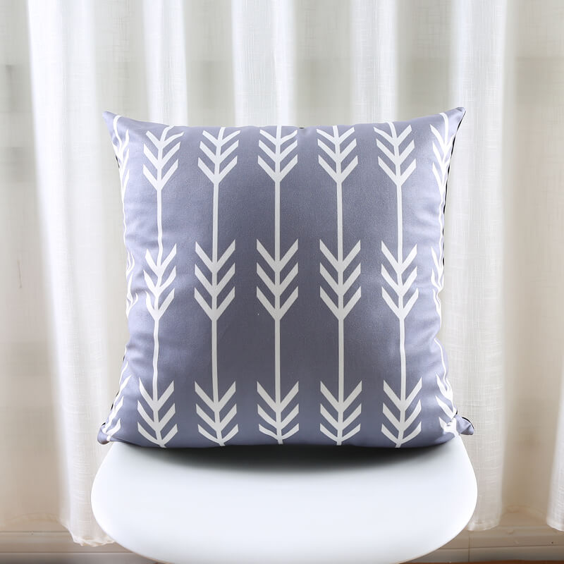 Modern Triangular Stripes Geometric Cotton Feel Cushion Covers - 5 Piece/Set