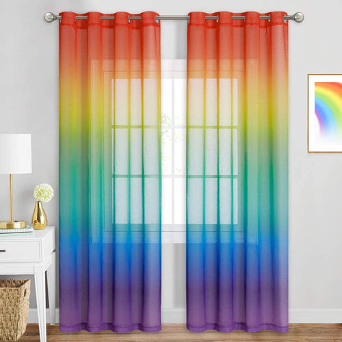 Royal Sheer Curtains - Shades of Rainbow