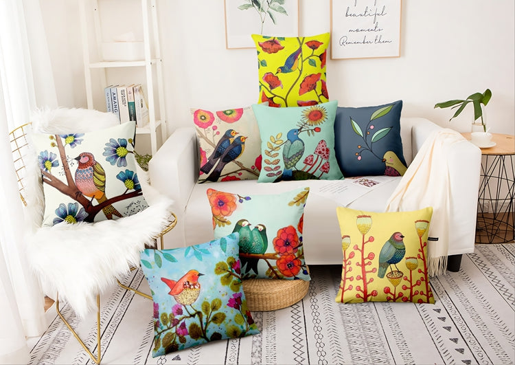 Scintillating Sparrows Cotton Feel Cushion Covers - 5 Piece/Set