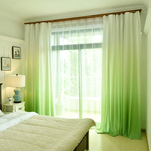 Shading Effect Premium Blackout Curtains - Green