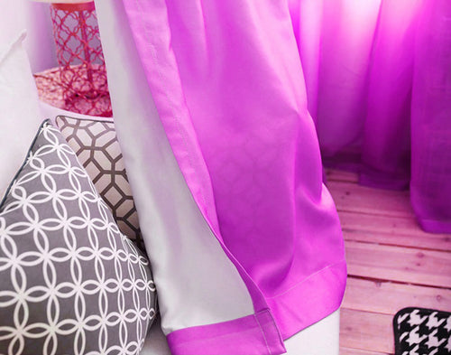 Shading Effect Premium Blackout Curtains - Rose Violet