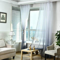 Royal Shading Effect Sheer Curtains - Grey