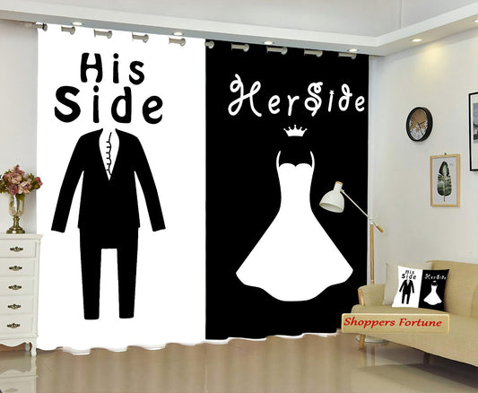Classic Vintage Couple Blackout Curtains - Always By Your Side(Set of 2)