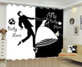 Classic Vintage Couple Blackout Curtains - Never Let You Go(Set of 2)