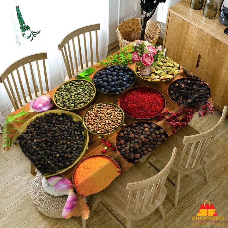 Digital Water Resistant Table Cover - Art of Spices