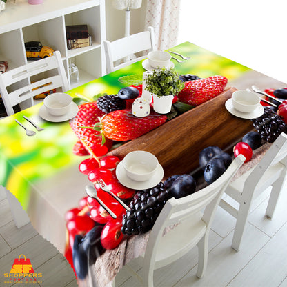 Digital Water Resistant Table Cover - Berry Zone