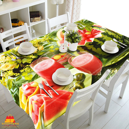 Digital Water Resistant Table Cover - Watermelon Shake