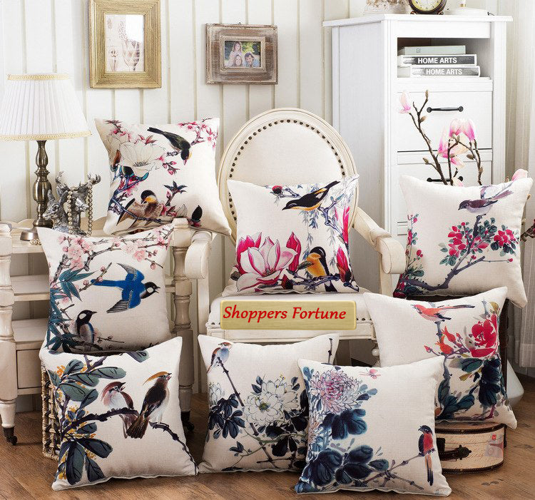 Legend of Sparrows Cotton Feel Cushion Covers