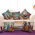 Moroccan Style Architecture Cotton Feel Cushion Covers - 5 Piece/Set