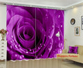 Premium Blackout Digital Curtains - Blueberry Roses(Set of 2)