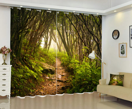 Premium Blackout Digital Curtains - Journey into the Woodland(Set of 2)