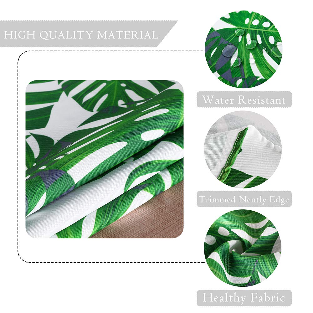 Digital Water Resistant Table Cover - Palm Leaves