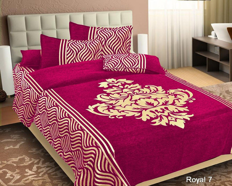 Wonder of Maze Royal Heavy Chenille Bedcovers Royal Pink