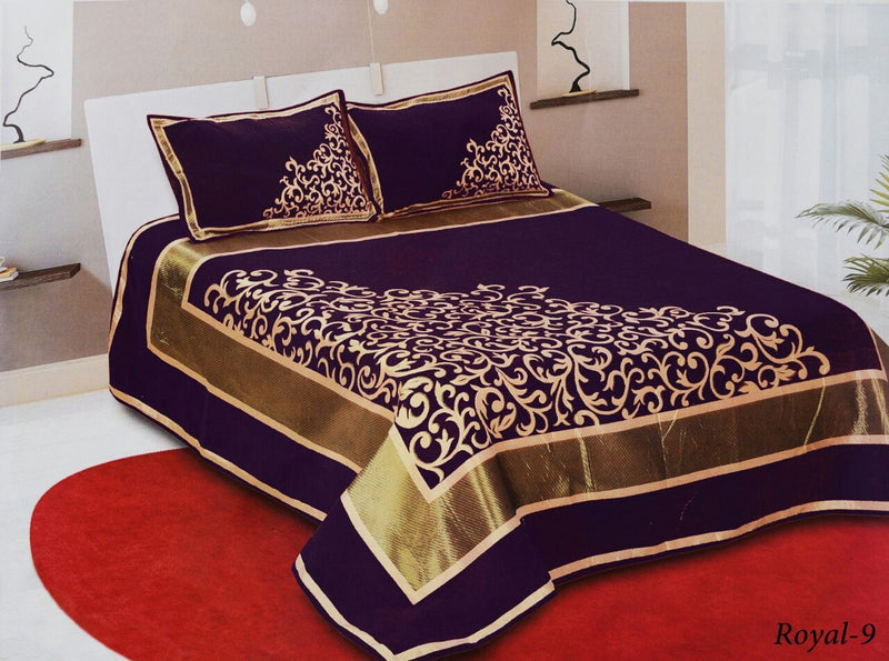 Work of Art Royal Heavy Chenille Bedcovers - Purple