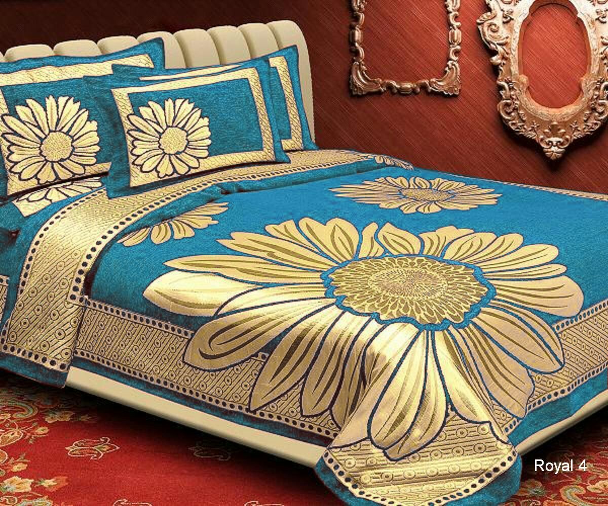 Floral Pattern Heavy Chenille Bedcovers - E