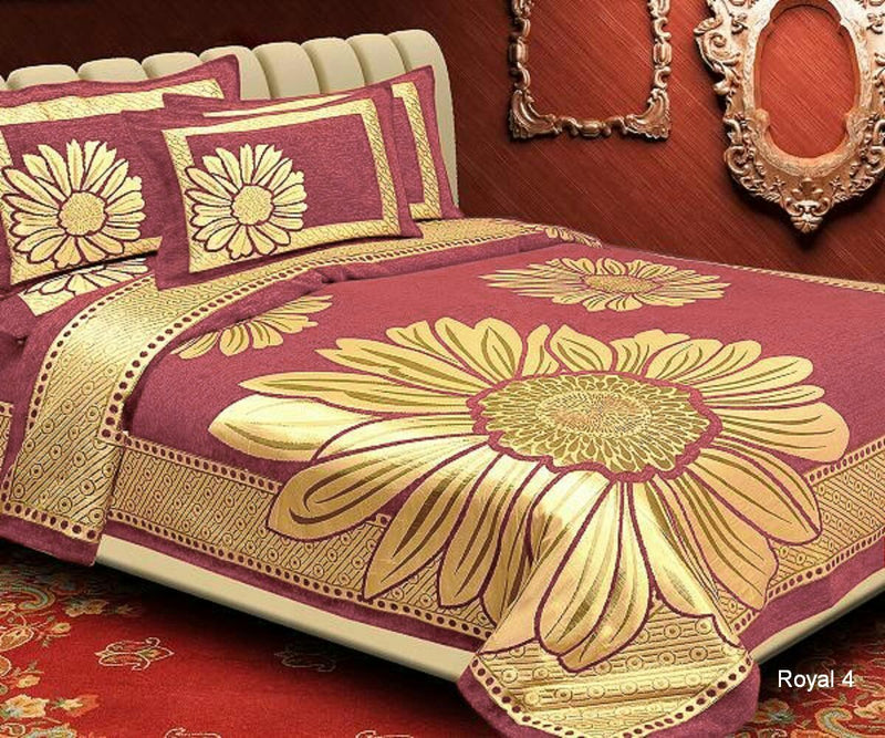 Floral Pattern Heavy Chenille Bedcovers - H