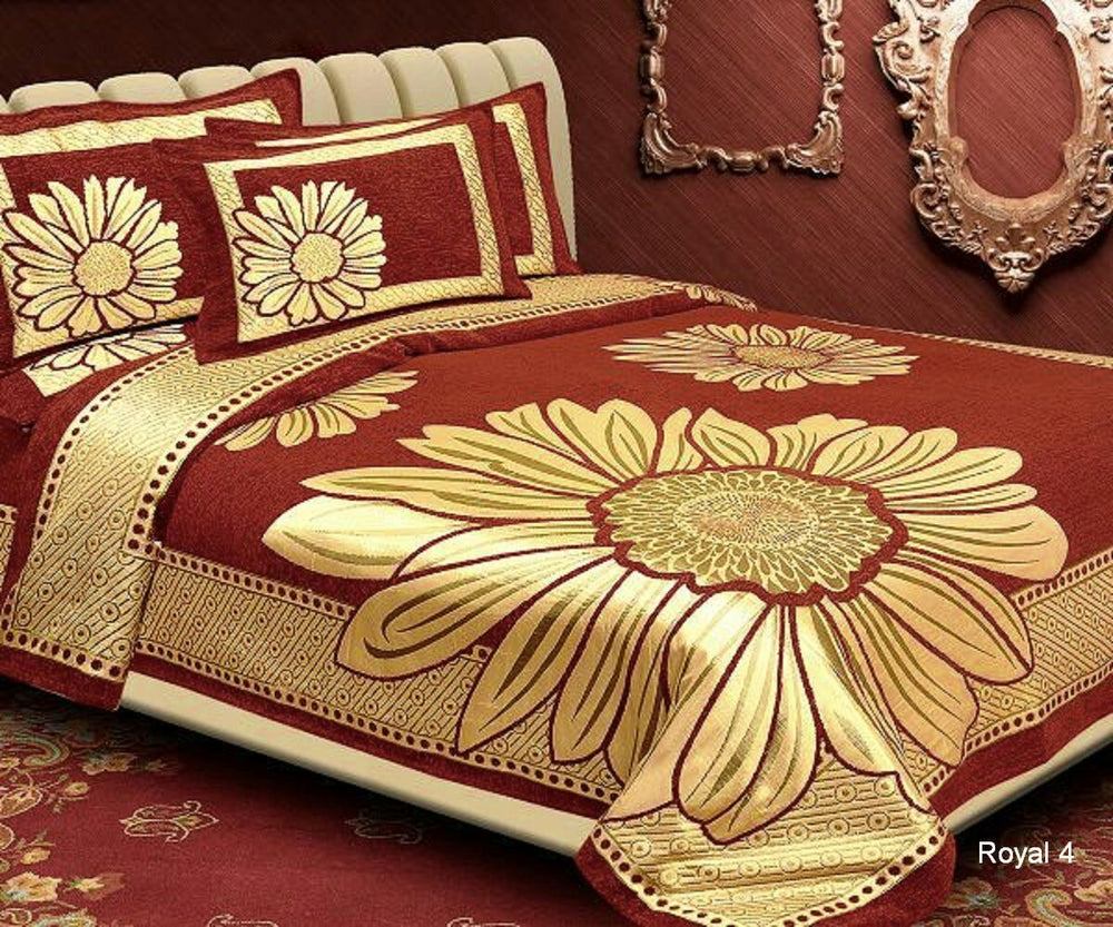 Floral Pattern Heavy Chenille Bedcovers - I