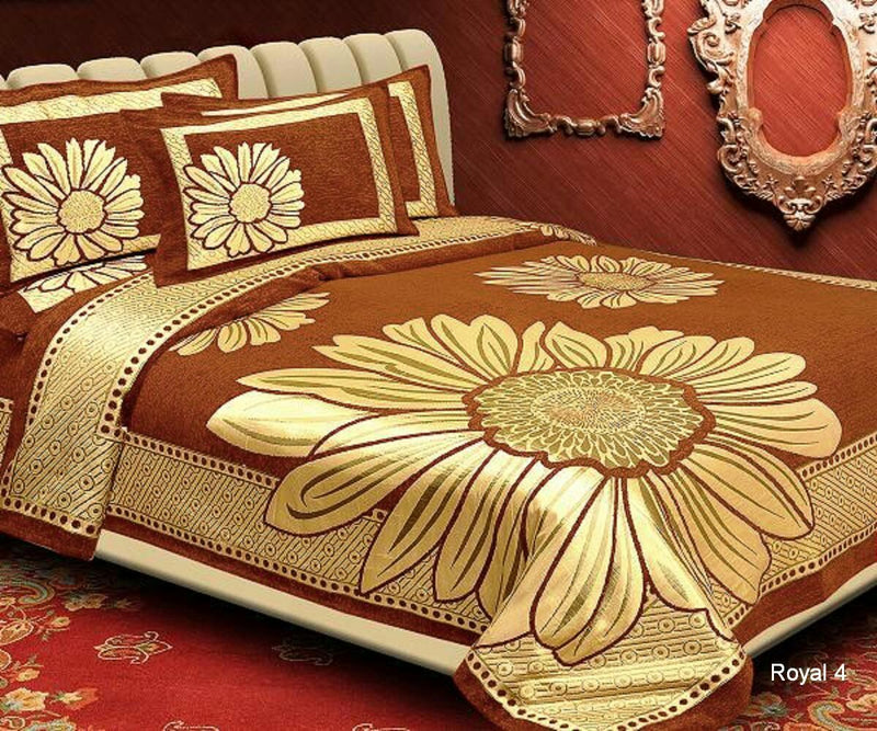 Floral Pattern Heavy Chenille Bedcovers - J