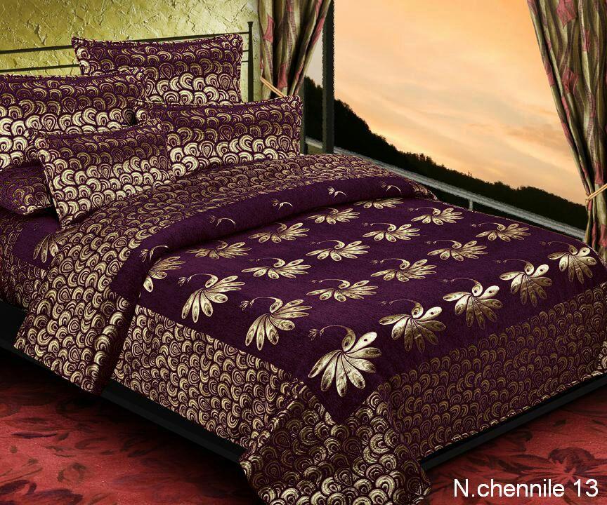 Essence of Peacock Chenille Bedcovers - D