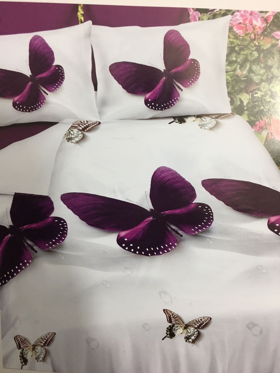 Beautiful Butterfly Glace Cotton Bedsheet