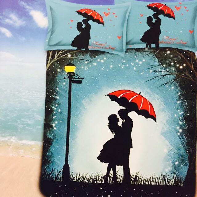 outofstuff Vintage Couple Glace Cotton Bedsheet