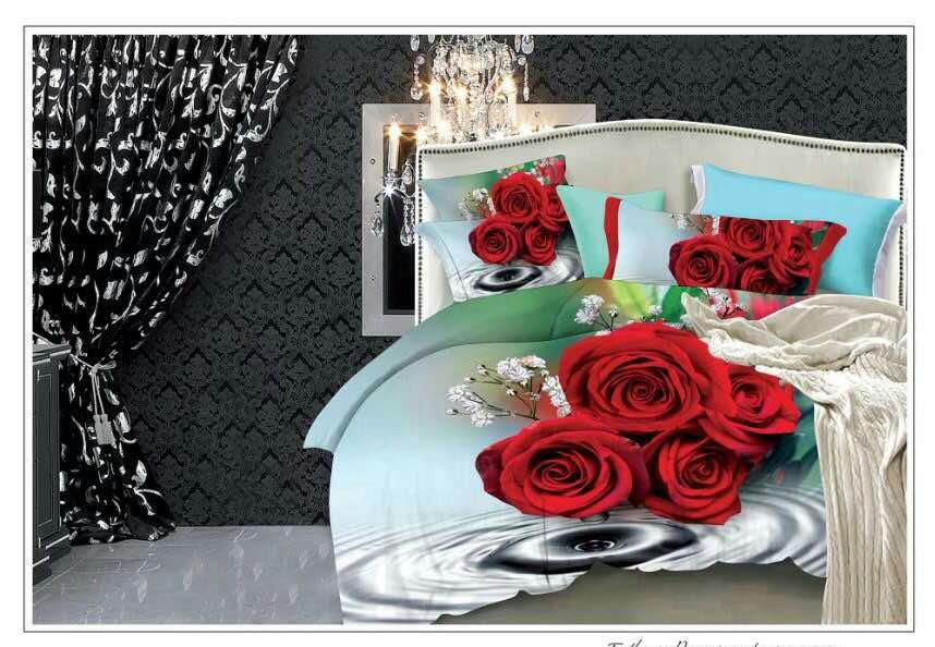 Roses & Ripples of Beauty Cotton Bedsheet