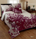 Tree of Desire Reversible Cotton Bedsheet - Rosewood