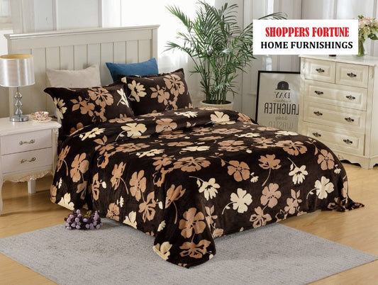 Floral Pattern - Warm Flannel Winter Bedsheet