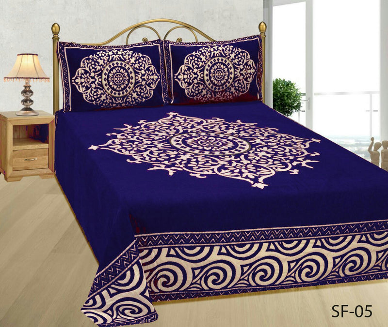 Medieval Royal Arts Heavy Chenille Bedcover- Royal Blue
