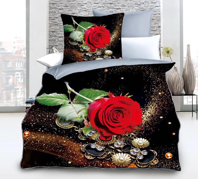 Jewels and Flowers-Harmony- Cotton Bedsheet