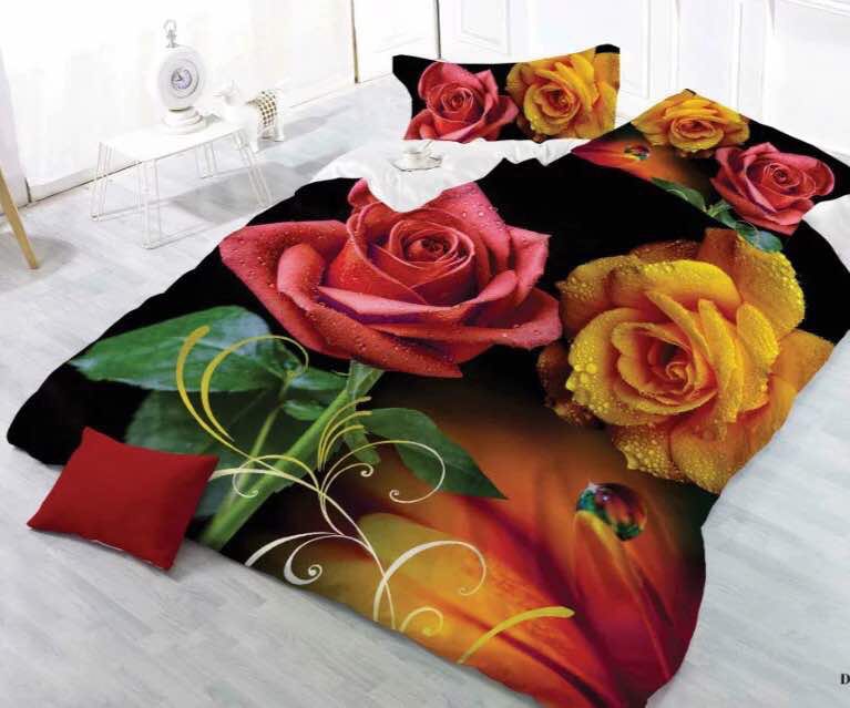 Shades of Roses Glace Cotton Bedsheet
