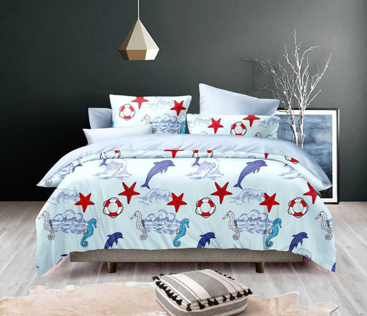 My Fantasy Ocean Glace Cotton Bedsheet