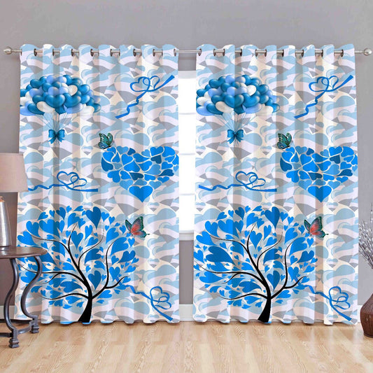 Digital Heavy Long Crush Curtains - House of Big Hearts