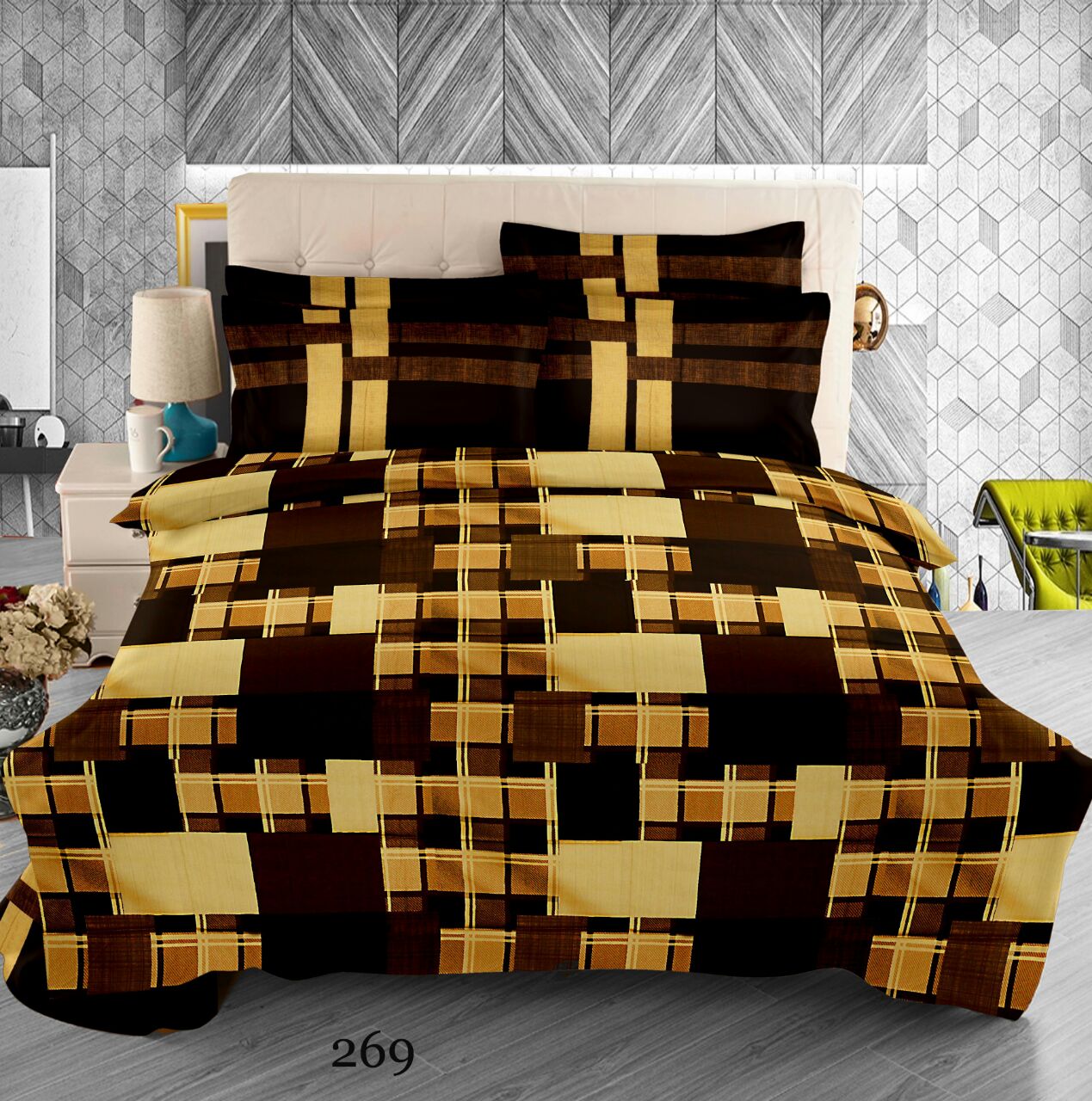 Mosaic Arts - 100% Pure Cotton Bedsheet