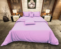 Cotton Satin Stripe Bedsheets - Mauve