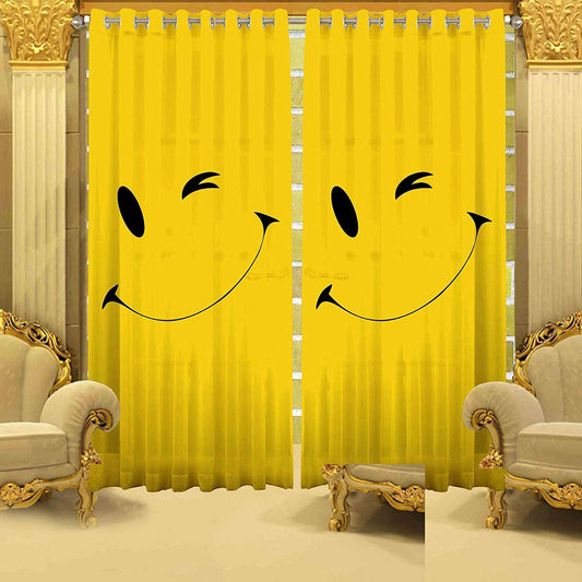 Digital Heavy Long Crush Curtains - Winky Wink