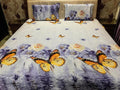 Roses & Butterfly Glace Cotton Bedsheet