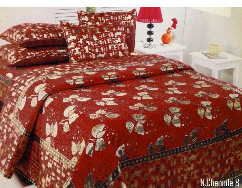 Budding Leaves Chenille Bedcovers - B
