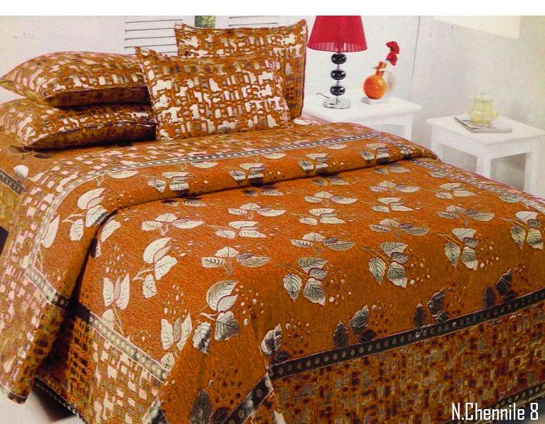 Budding Leaves Chenille Bedcovers - C