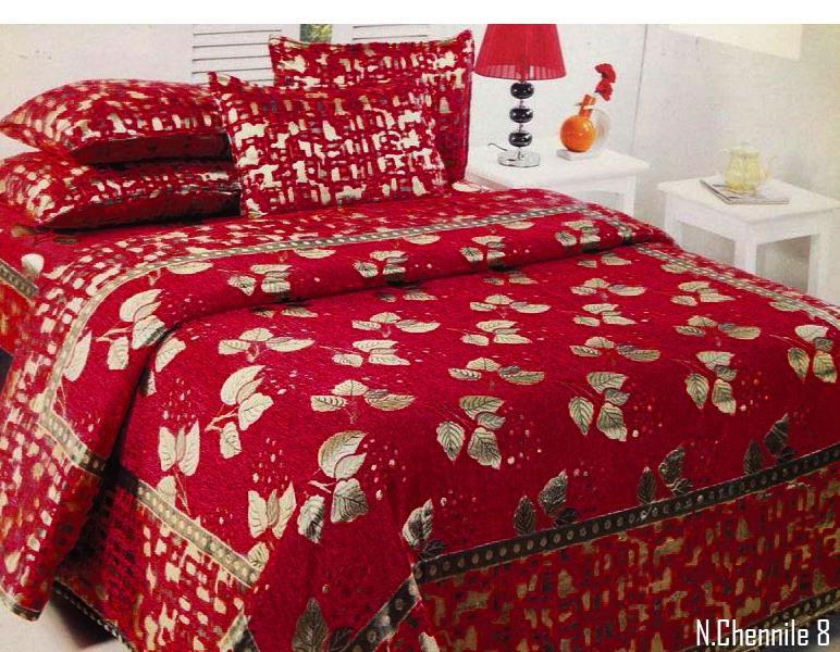 Budding Leaves Chenille Bedcovers - E