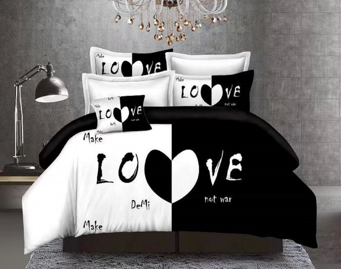 Vintage Couple Cotton Bedsheet - Love Forever